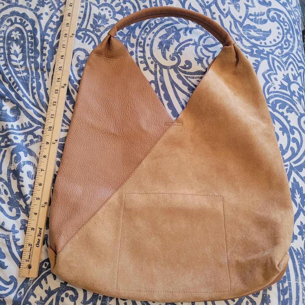 Two-Tone Leather Feel Tote, Shiralea, Never Used - Picture 2 of 6